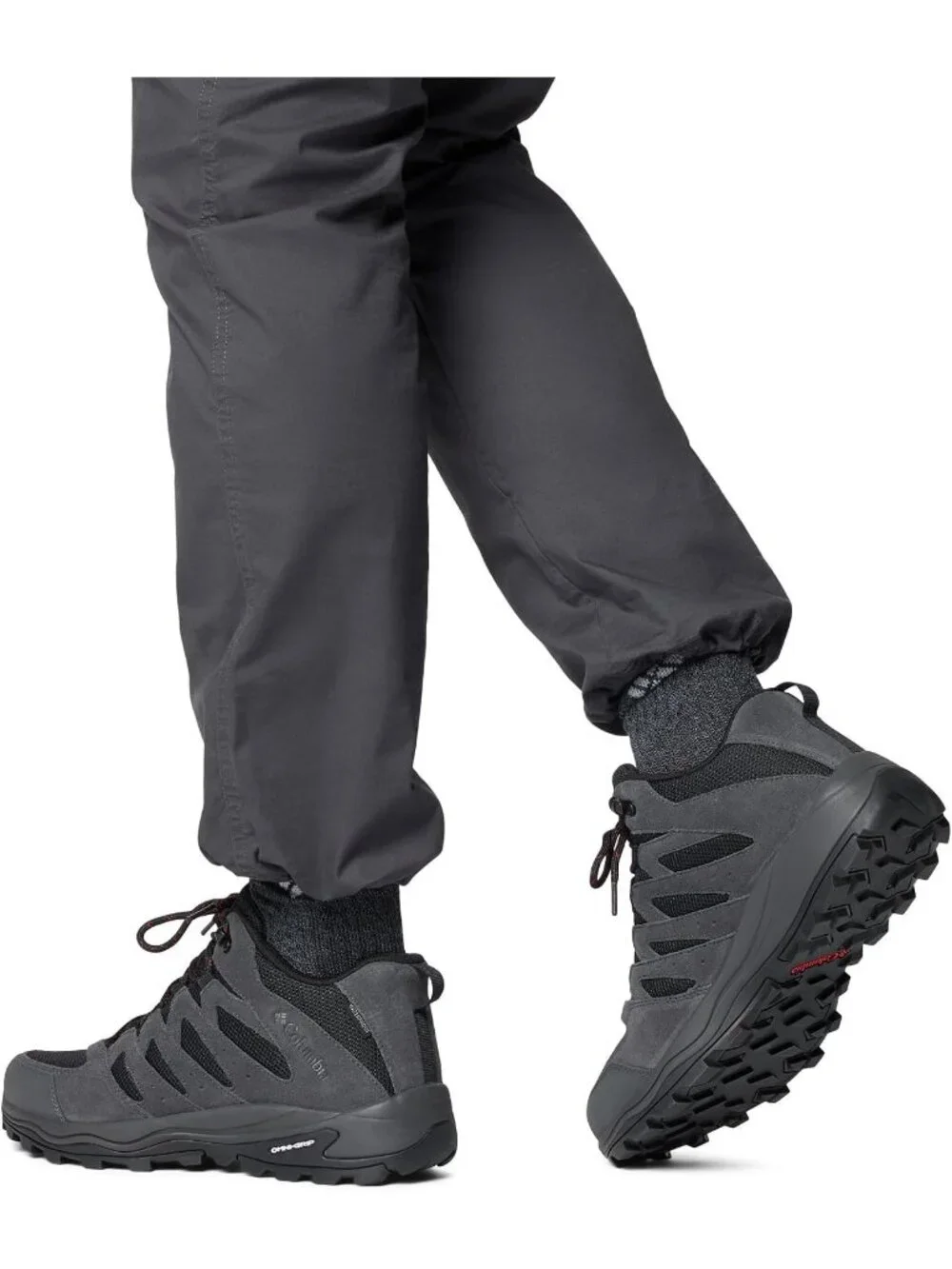 Men's Black Waterproof Shoes Solid Low Top Closed Toe Non Slip Hiking Boots